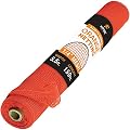 Construction Safety Debris Netting - 150 Ft Temporary Material Roll, 1/4 in Mesh Scaffold Net Enclosure, Barricade, Visibility Barrier, Fencing Roll - Heavy Duty Fire Retardant Plastic - Orange