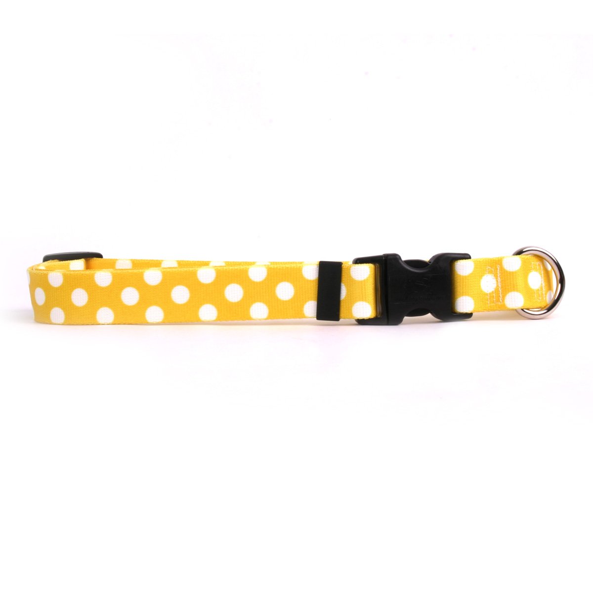 Yellow Dog Design Standard Easy-Snap Collar, Lemon Polka Dot, Teacup 4" - 9"