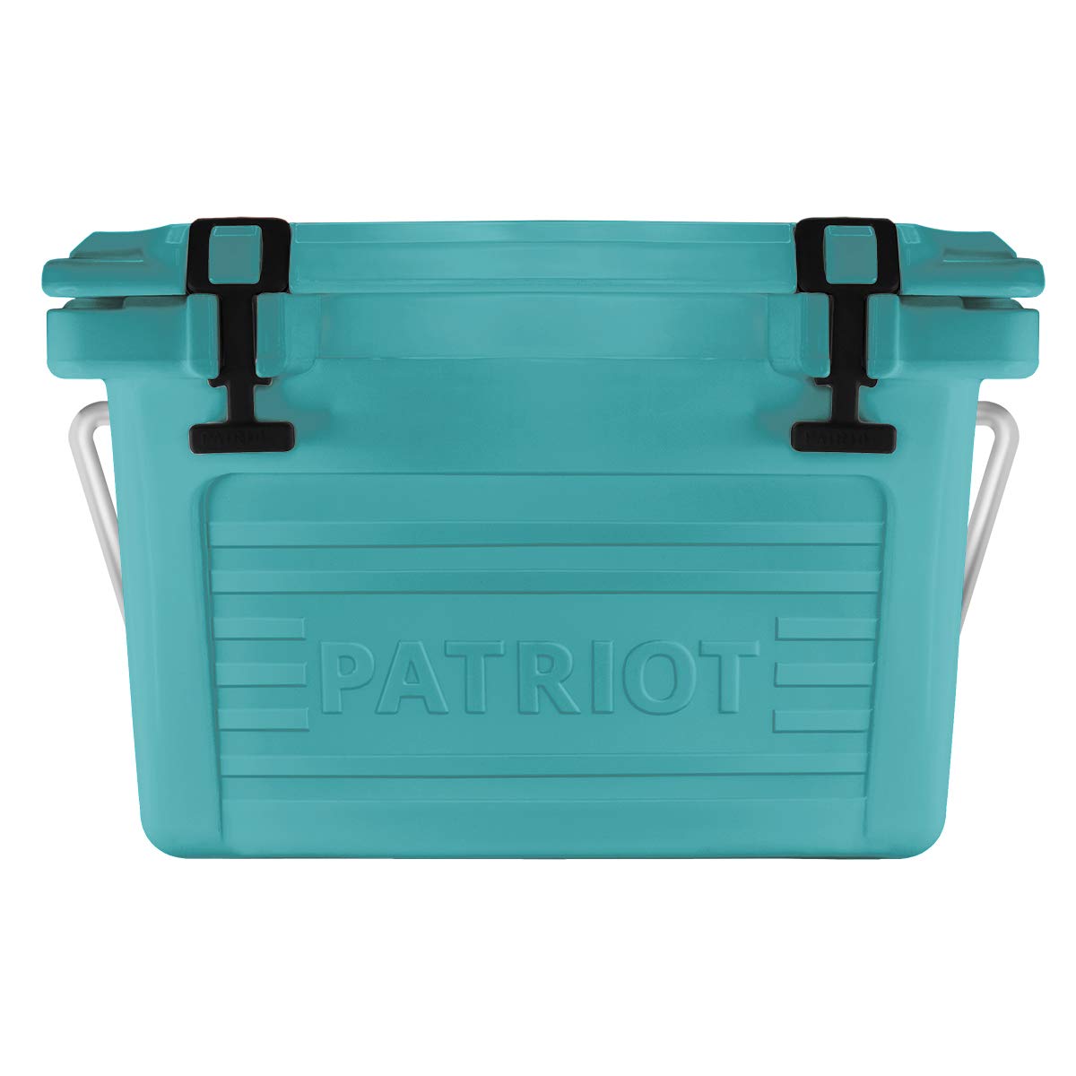 Patriot Coolers 20 Quart Rotomolded Cooler - 24 Can Ice Chest with Sturdy Handle, Heavy Duty Rubber Latches, and Convenient Quick Drain Plug (Aquamarine)