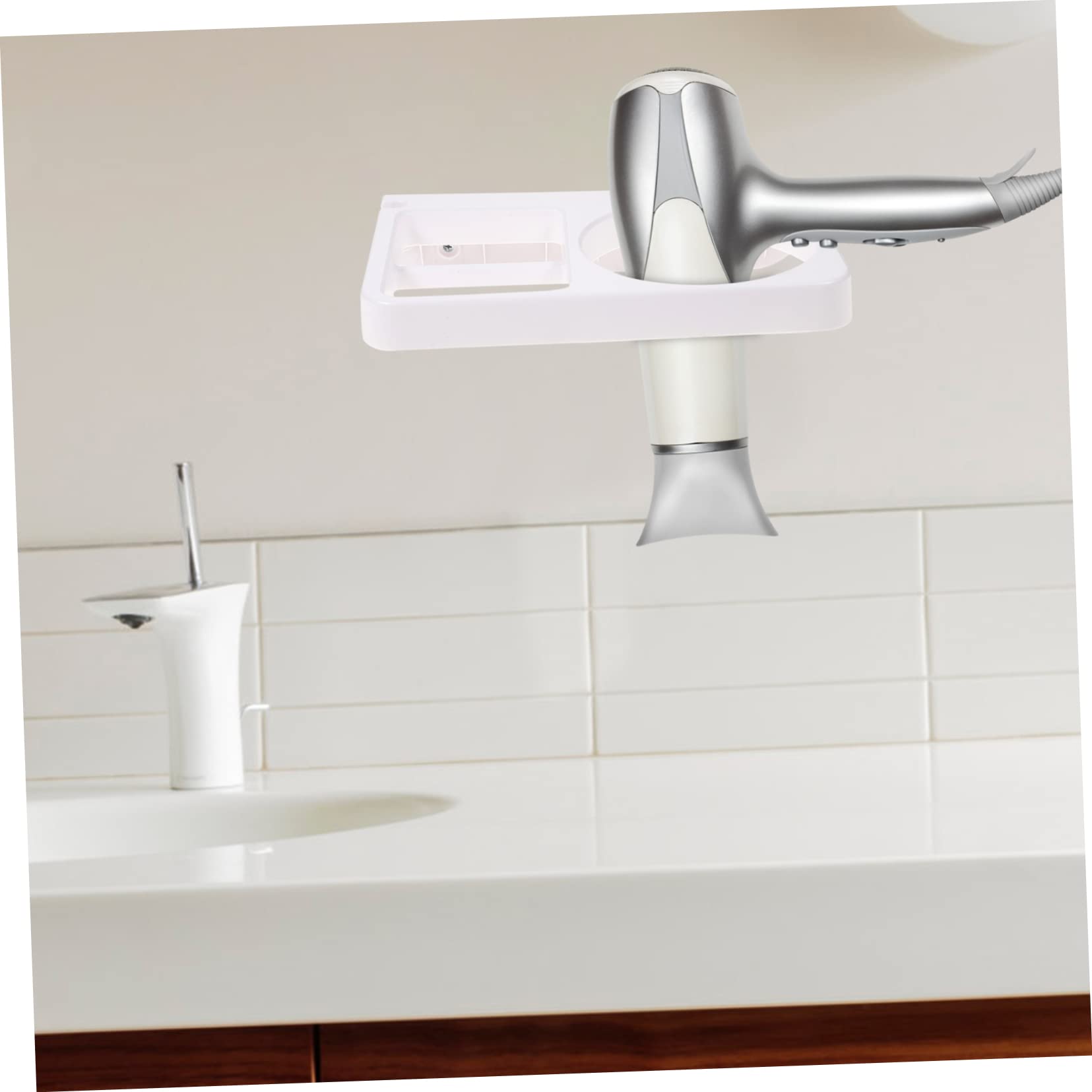 Alipis 3pezzi Supporto Per Asciugacapelli Da Muro Rack Per Phon Compatto e Funzionale Organizer Per Bagno e Salone Design Sicuro e Pratico Facile Da Installare e Risparmio Di Spazio