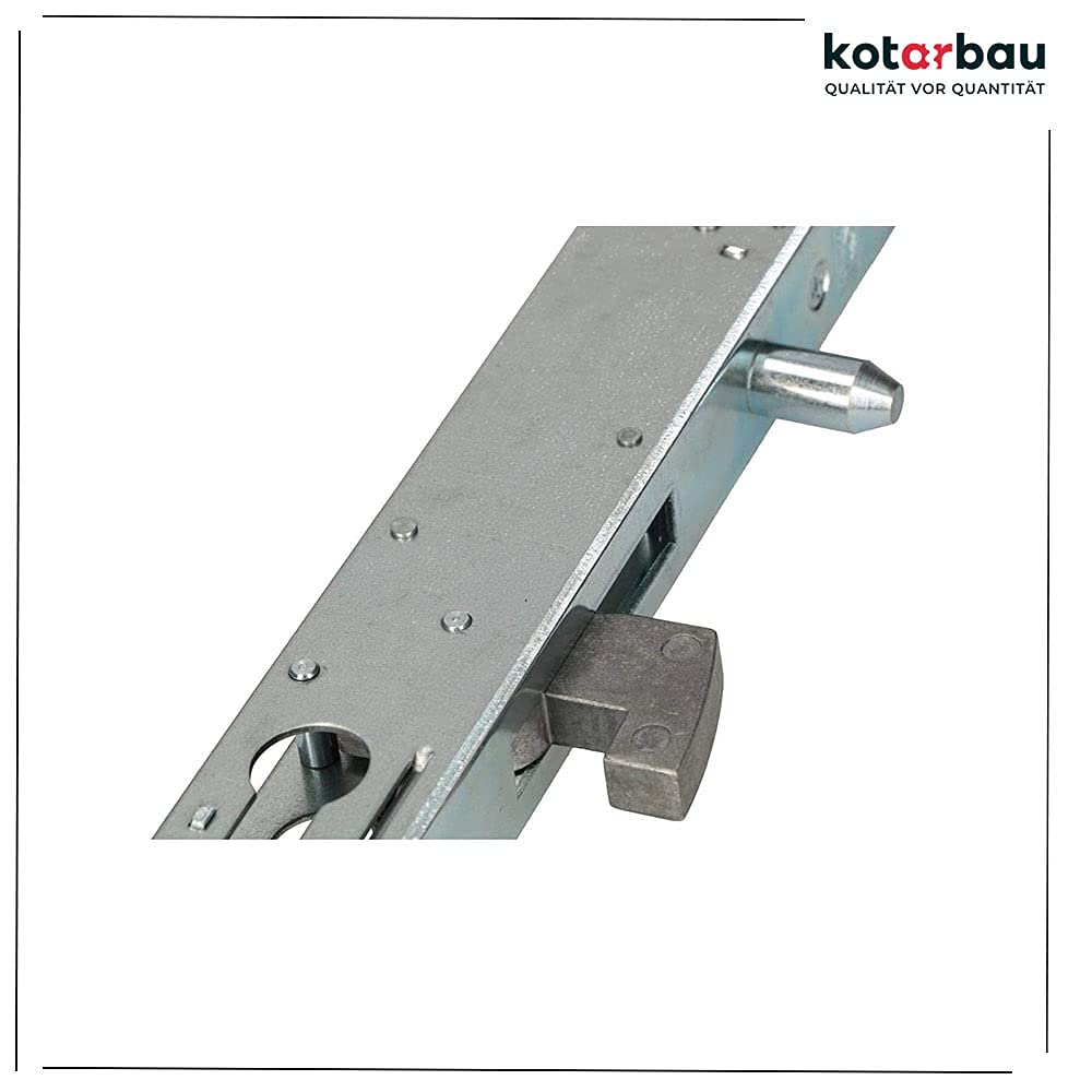 KOTARBAU® Cerradura para embutir para bombín, Cerraduras para Puertas correderas H-40, Cerradura de Gancho, Cerradura de Acero INOX, Cerrojo Pico de Loro en Acero, Herraje de Seguridad para Puertas