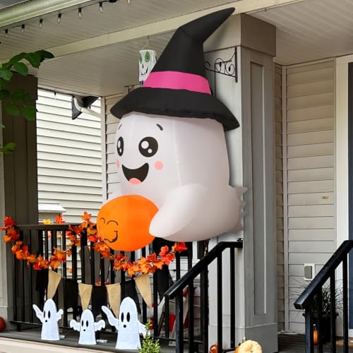 Décoration d'extérieur gonflables d'halloween Comin 1m avec LED pour jardin - 5