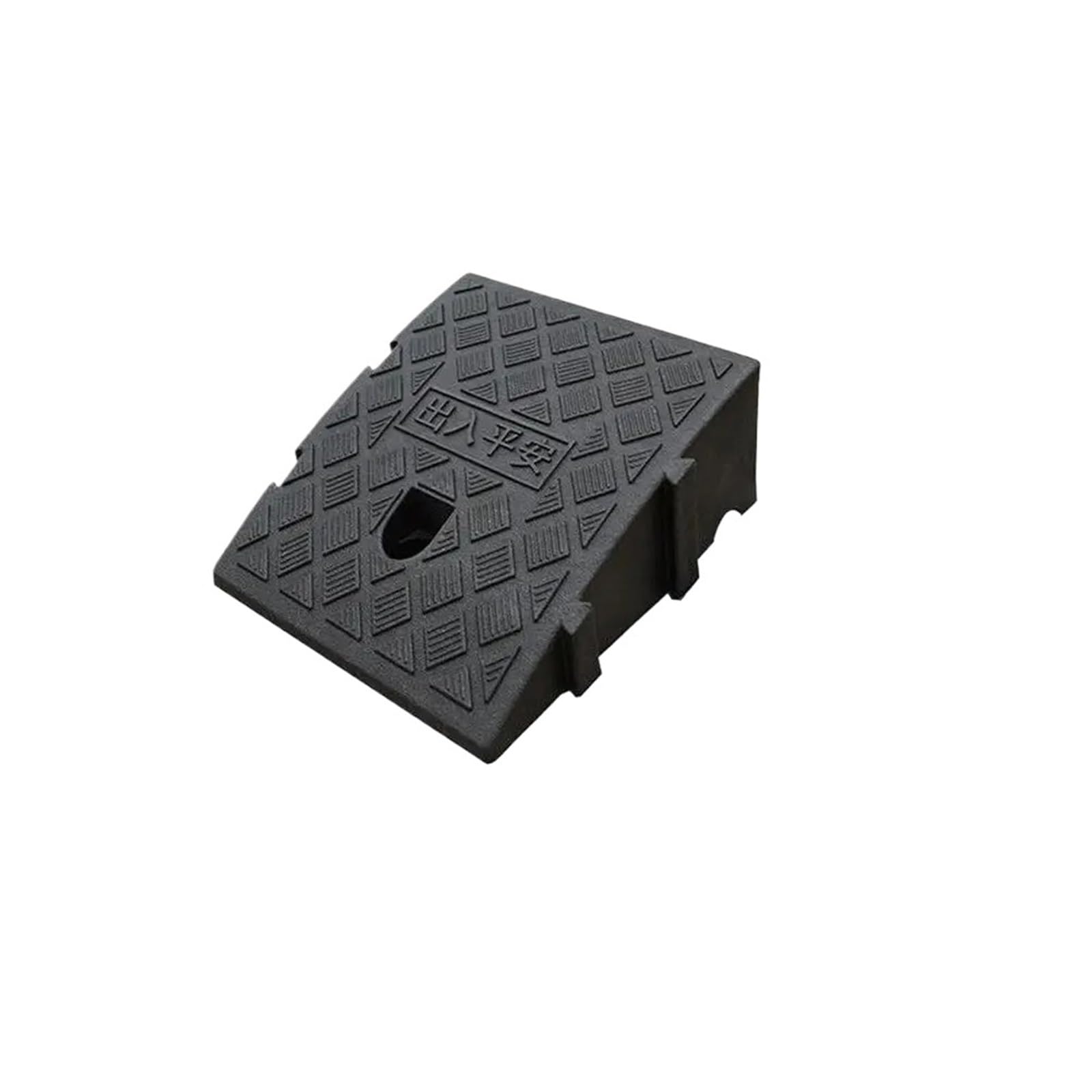 L6NqIAG Caravan Wheel Chocks Car Driveway Ramp Kit 7/11/13cm Height Non-Slip Wheel Chock Heavy Duty Threshold Ramps for Vehicle Maintenance(Black-25x27x13cm)