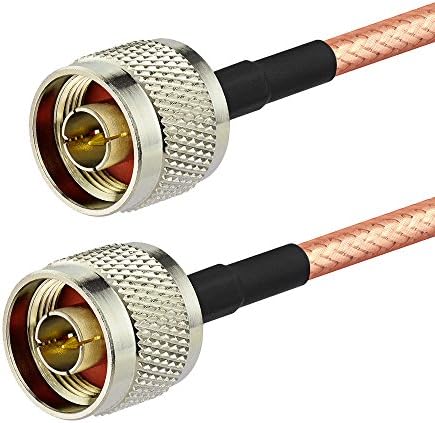Eightwood N Male to N Male Jumper Low Loss RG400 Cable 12 inch