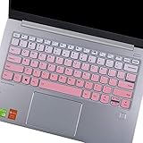 Keyboard Cover for Lenovo Yoga C940 C930 930 920 13.9', Lenovo Yoga C940 C740 14, Lenovo Yoga 730 720 720S 13.3'/Yoga 730 15.6'/Yoga 720 12.5'/ Lenovo Flex 14 14' Keyboard Protective Skin, Ombre Pink