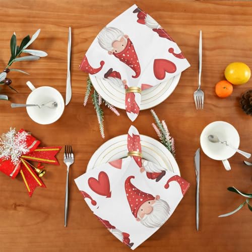 Servilletas de tela rojas set x6 20 x 20 pulgadas miniatura 5