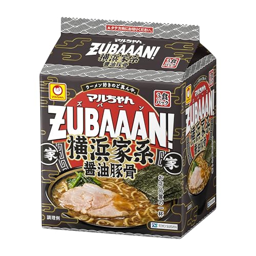 マルちゃん マルちゃんZUBAAAN! 横浜家系醤油豚骨 3食パック 130g×3食