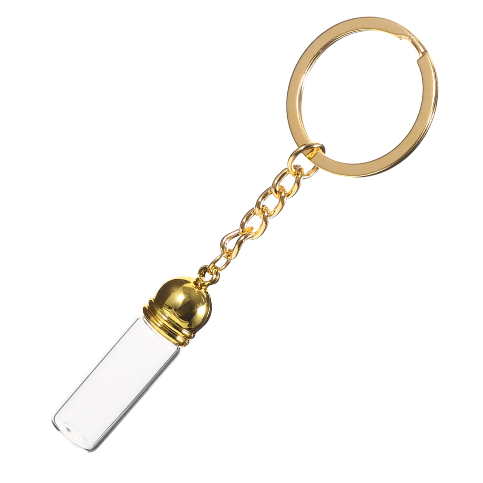 LIFKOME Glass Bottle Pendant Perfumes Key Fob Keychain Decor Perfume Bottles Empty Refillable Mini Perfume Refillable Bottle Keychain Pendant Travel Zinc Alloy Small Perfume Portable