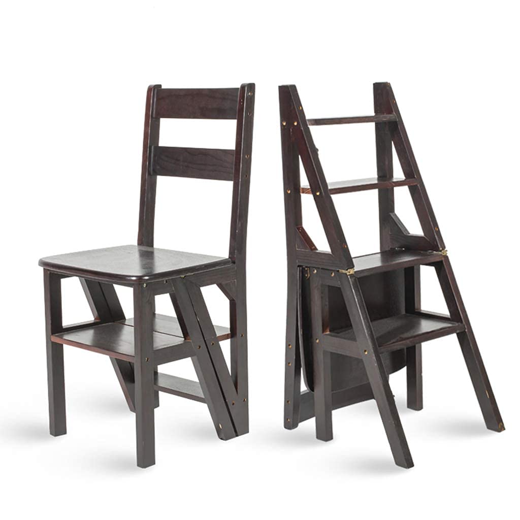 Chaise échelle en bois massif pliable à 4 marches