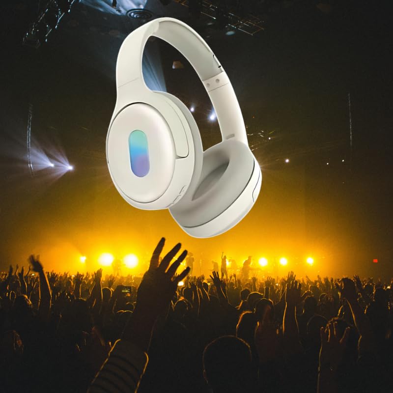 Image of 𝟏𝟓 𝐘𝐞𝐚𝐫𝐬 𝐖𝐚𝐫𝐫𝐚𝐧𝐭𝐲 Bluetooth Headphones with Comfort Cushion Over-Ear Design, Active Noise-Canceling, Deep Bass, Wireless, Long Battery Life for Music Lovers