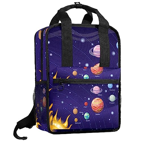 Sac à dos galaxie système solaire pour cartable scolaire enfants multicolore