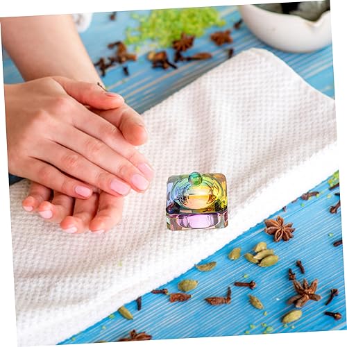 Ipetboom 2 piezas cuencos de uñas de cristal para pedicura miniatura 4