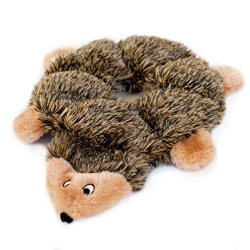 ZippyPaws Loopy - No Stuffing Dog Toys to Keep Them Busy, for Small, Medium, & Large Dogs, Squeaky Pet Toy for Boredom, Unstuffed Chew Toy, Soft Plush Puppy Products, Hedgehog - 10" - Thumbnail 3