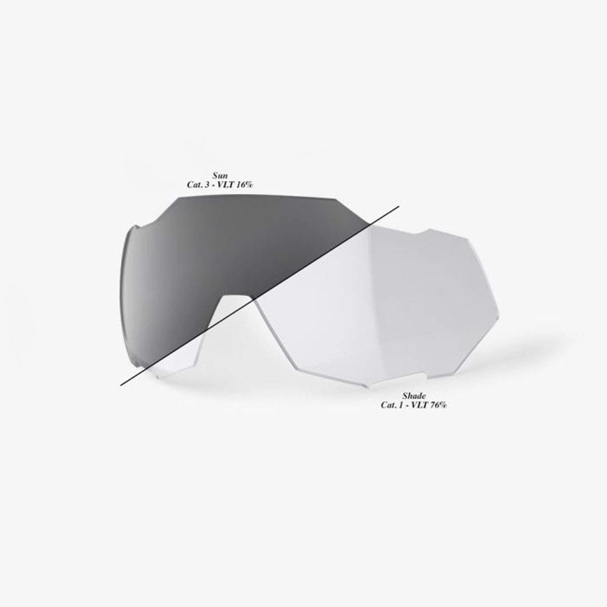 100% SPEEDTRAP Lens-Photochromic Clear/Smoke Lenses, Men, Silver, Medium