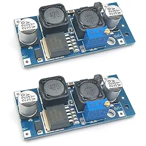 FainWan 2-Pack Adjustable DC-DC Buck Boost Converter Automatic Wide Voltage Regulator XL6009 DC to DC 5-32 V to 1.25-35 V Voltage Module