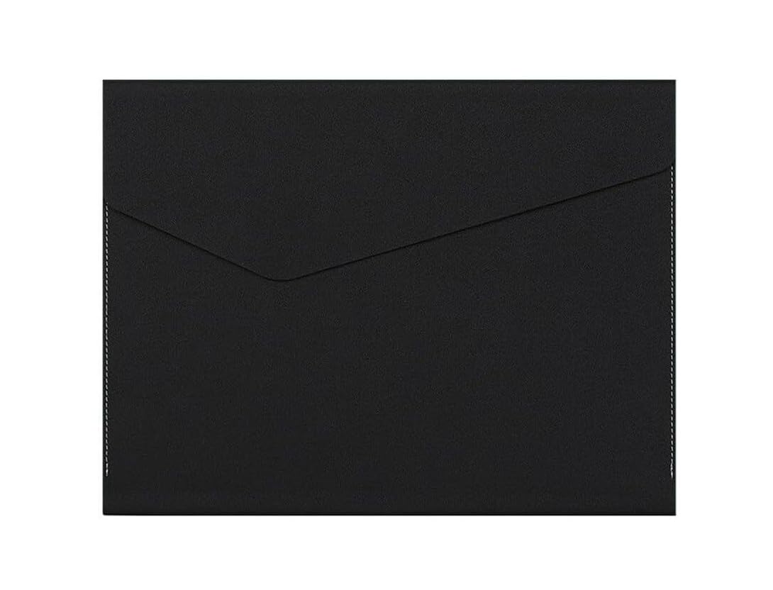 Etui na dokumenty ze skóry PU, 34 x 26 cm, wielokolorowe, opakowanie 2 szt.(Black)