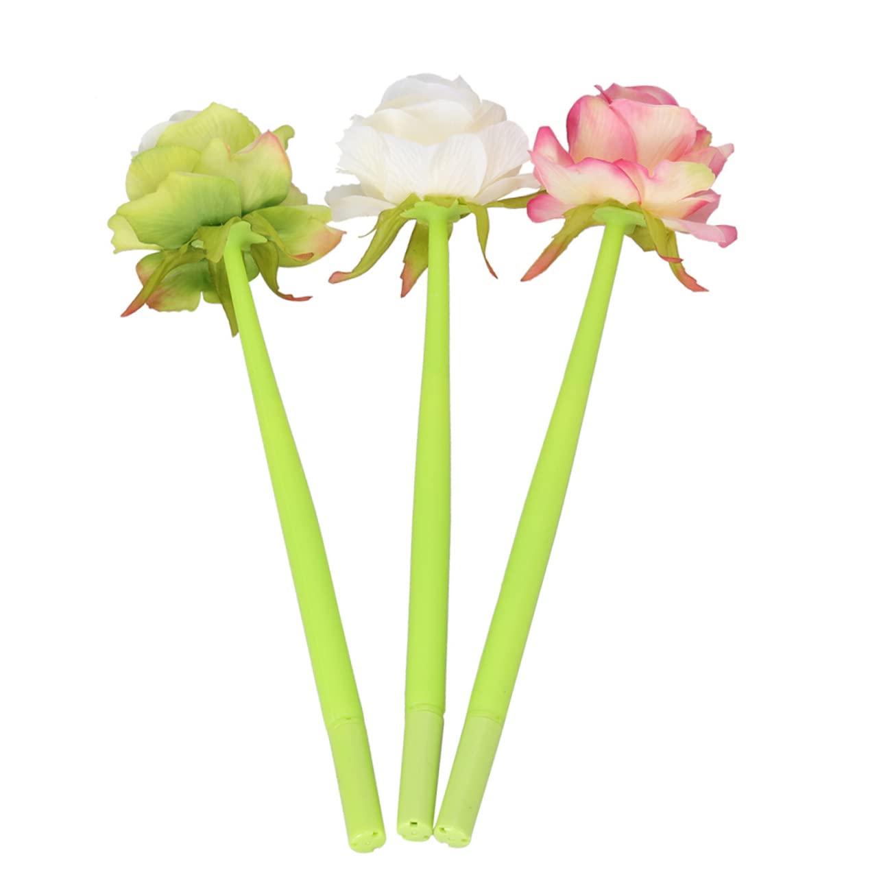 Operitacx 12pièces Stylos à Gel Forme De Rose De Stylos Créatifs Pour École Le Bureau Maison Encre Bleue Plusieurs styles