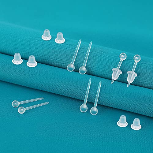 Plastic Earrings,Clear Earrings For Work And Earring Backs 200Pcs Hyperallergic Comfortable Earrings For Men&Women Silicone Earrings Clear Stud Earrings #TOP5