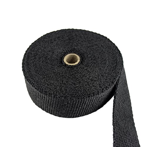 Image of Exhaust Pipe Wrap, Heat Shield Tape in: Fiberglass, Basalt (Titanium), Vermiculite or Foil Faced.