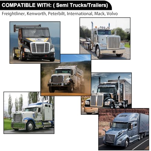 Image of 2 Pack Stainless Steel Heavy Duty Straight Spring Loaded Mud Flap Hanger Bracket Mudflap Holder Set for Semi Trucks 1-1 /8 inch Bolt Spacing 29.5 inch Length with Reflective Tapes