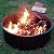 Sunnydaze 36-Inch Heavy-Duty 2mm Thick Steel Wood-Burning Fire Ring with Cooking Grate and Fire Poker