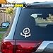 Car Fuck You Meme Vinyl Sticker Decal, Funny Personalised Cartoon Middle Finger Sticker, Fit for Cars Windows Bumpers Trucks Motorcycles or Any Other Smooth Surface (White Small)