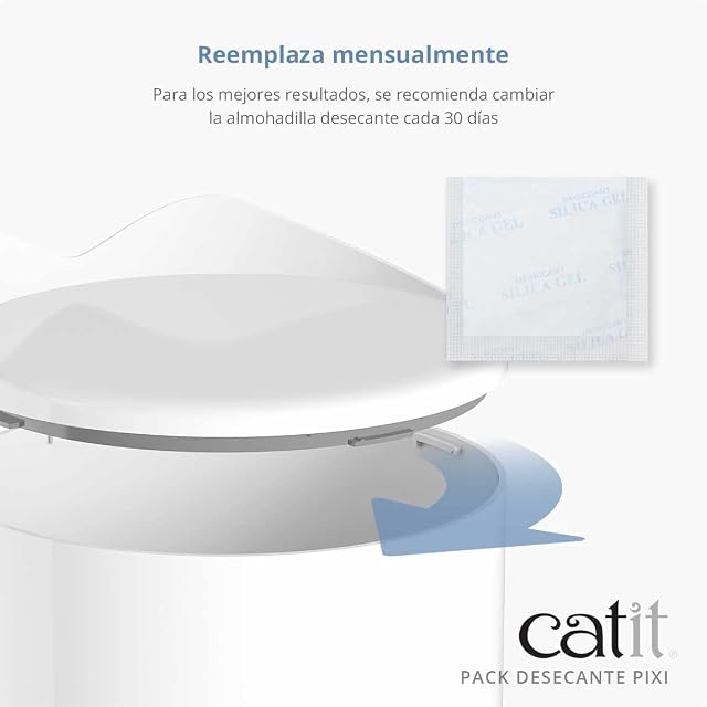 Foto 5 de 5 de Catit PIXI Almohadillas desecantes de Repuesto para dispensador automático de Alimentos para Gatos, 3 uds