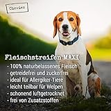 Chewies Fleischstreifen MAXI Hundeleckerli aus 100 % Kaninchenfleisch - 150 g - luftgetrocknete Kaninchen Kaustreifen für Hunde - zuckerfrei & getreidefrei - Dörrfleisch vom Kaninchen