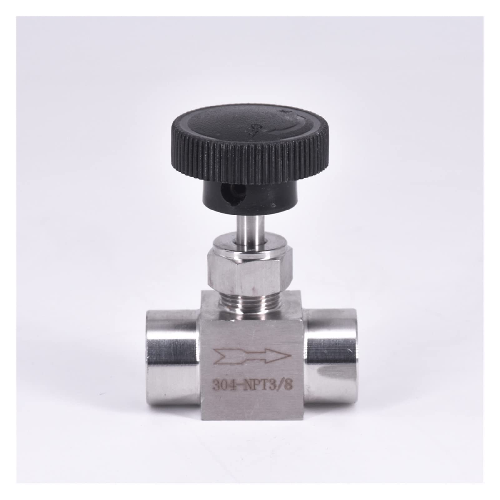 Valvola a Spillo 1/8 1/4 3/8 1/2 Pollice BSP NPT Femmina Valvola a Spillo Crane 304 316 Acciaio Inossidabile Controllo del Flusso for Acqua Gas Olio(Npt,1/8 inch)
