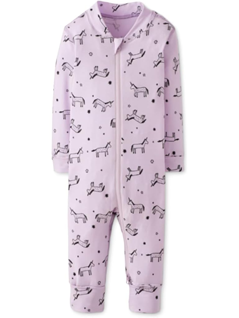 Purple Hanna Andersson 2-Way Zip Sleeper in HannaSoft™ (Infant/Toddler)