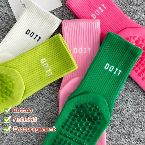 7 Pairs Women's Athletic Sweat-absorbent Socks Yoga Socks Fitness Deadlift Dance pilates Girl's Gym Non slip Floor Sports Cotton2