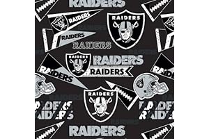 Raiders Fabric By The Yard Cotton - NFL Team Logo Cotton Fabric
