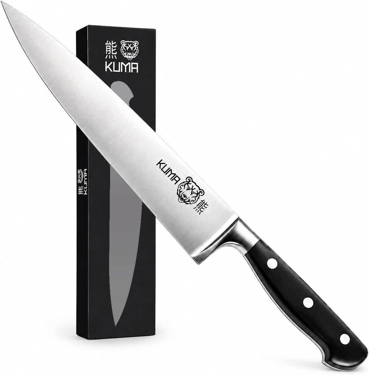 8 Inch Chef Knife, Razor Sharp Stainless Steel Blade with Gift Box | Ergonomic handle; balanced control; multipurpose prep for vegetables, herbs, fruit and boneless meats
