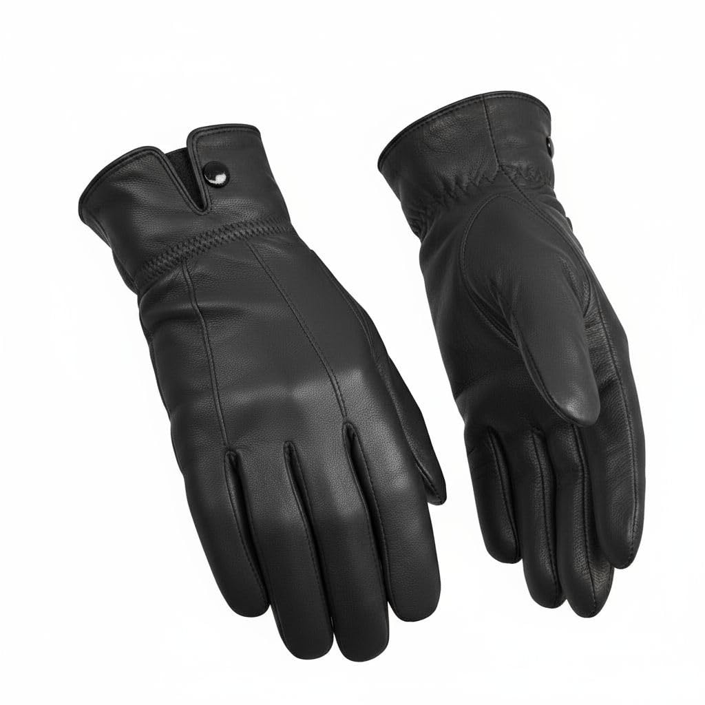 The Leather Emporium Women's Dark Grey Soft Leather Gloves Fully Lined (Small, )
