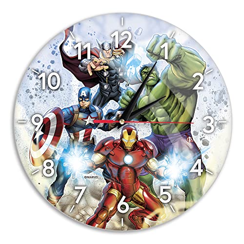 ERT GROUP Original und offiziell Lizenziertes Marvel Wanduhr Glänzend Muster Avengers 001 Marvel...