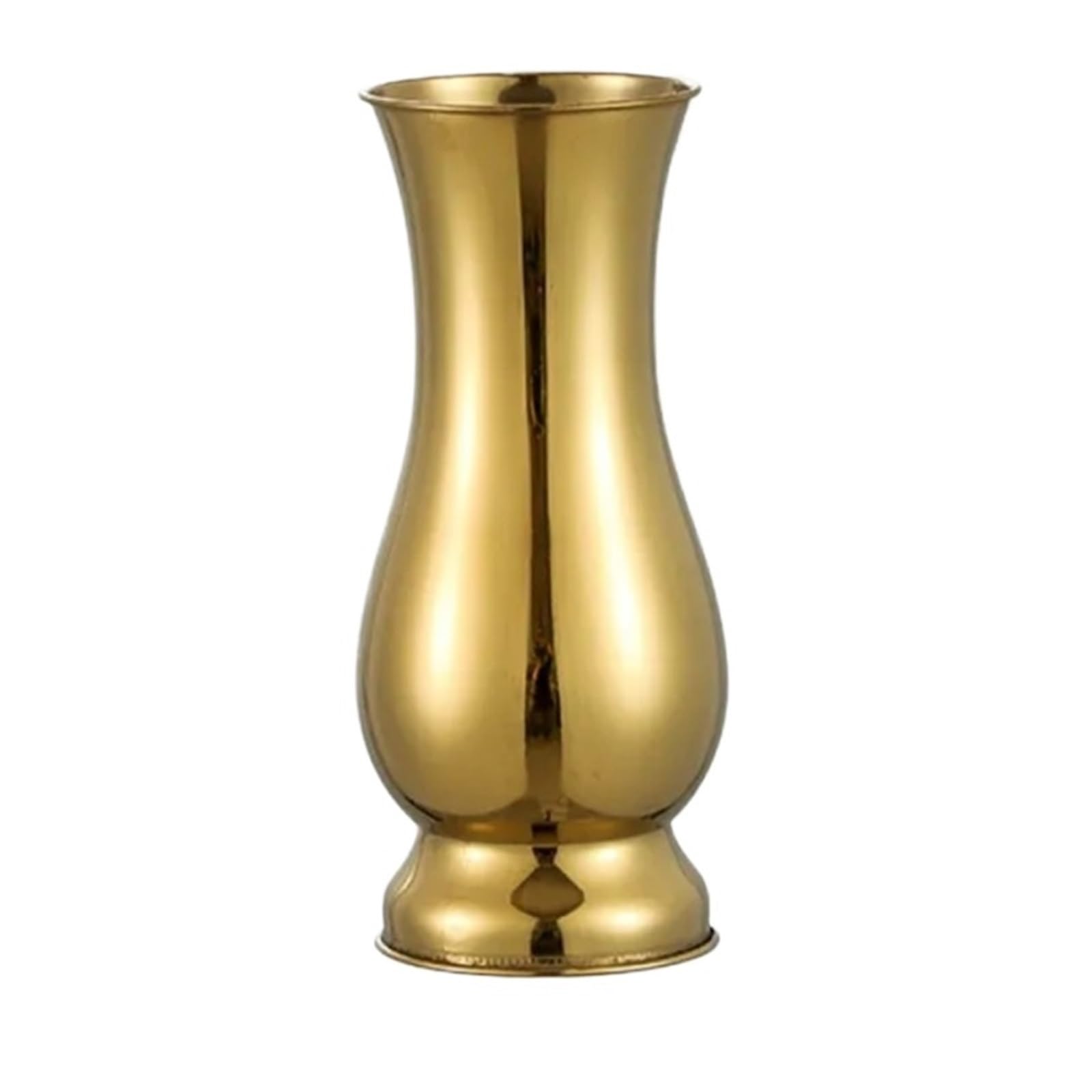 Simple Stainless Steel Flower Vase Golden Arrangement Tabletop Vases Pot Ornament for Wedding Table Centrepiece(Gold-7inch)