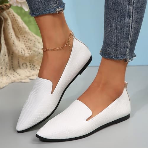Fashion Dressy Flats for Women 2025 Pointed Toe Slip On Ballet Shoes Womens Walking Ballerina Flats Comfortable Business Casual Office Work Shoes Low Top Non-Slip Cute Ballet Loafer2