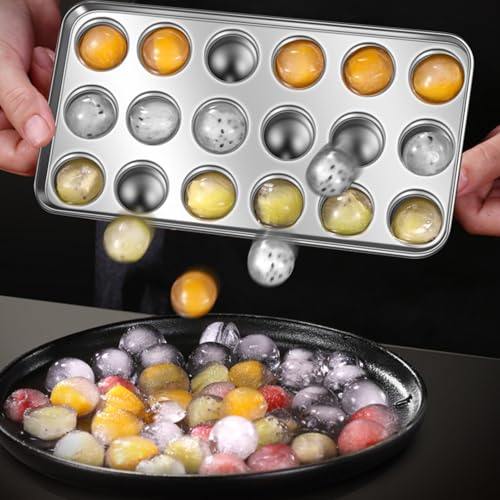 Bandeja para hielo esférico de acero inoxidable con tapa miniatura 4