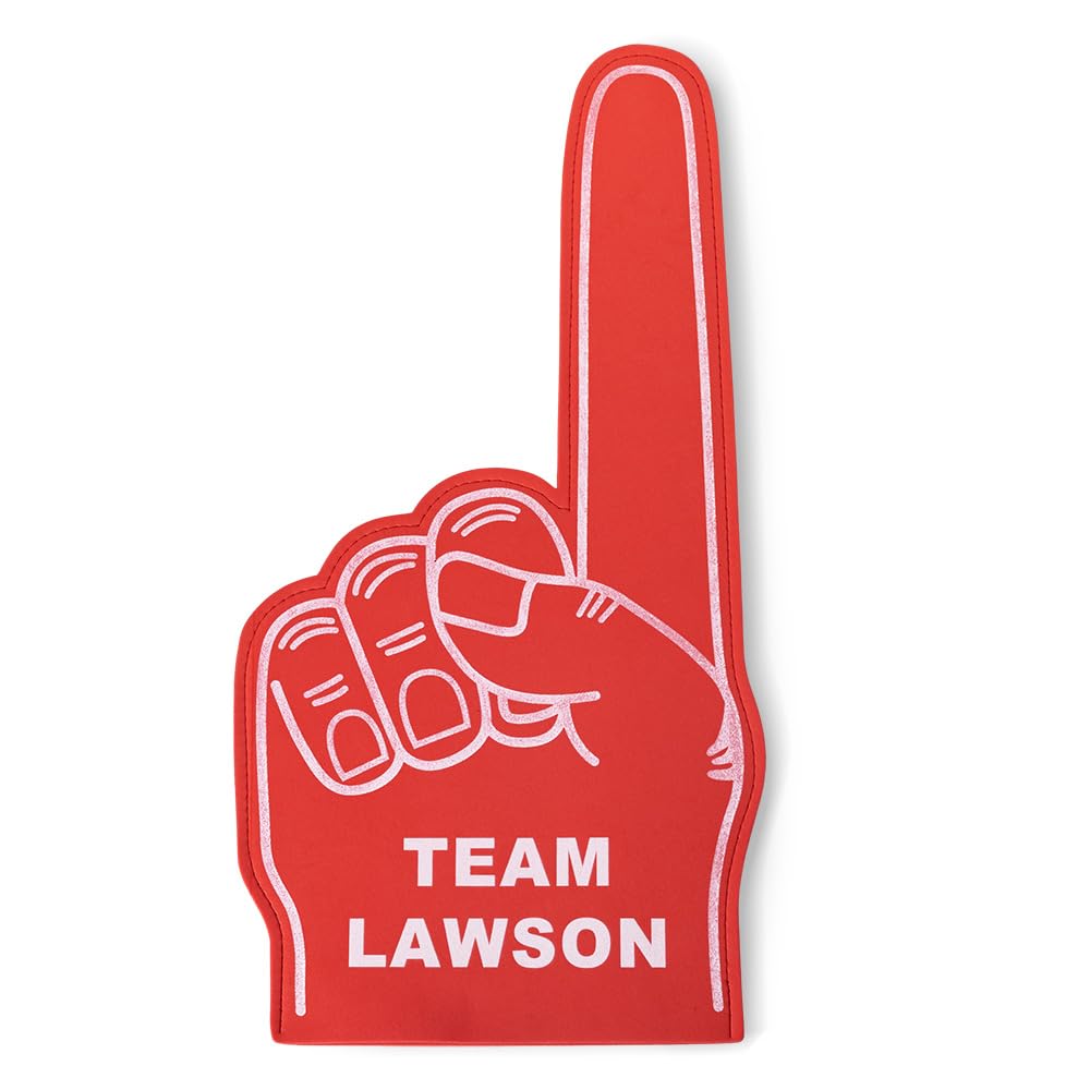 Personalised Giant Foam Finger Hands with Text Custom Multicolor Foam Hand Fingers Large 23x46cm for Sports Themed Party Favors Birthday Game Day Supplies Cheerleader Gifts for Sport Events 6 Colors