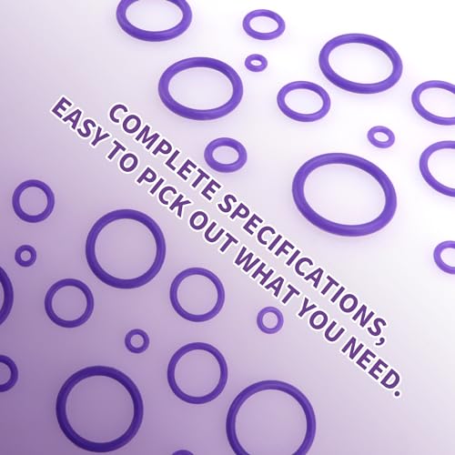 YIXISI 225 PCS 15 Sizes Purple O-Rings Assortment Kit, Silicone Metric O-Rings, for Tap Plumbing Washer Seal & Auto Quick Repair - Image 3