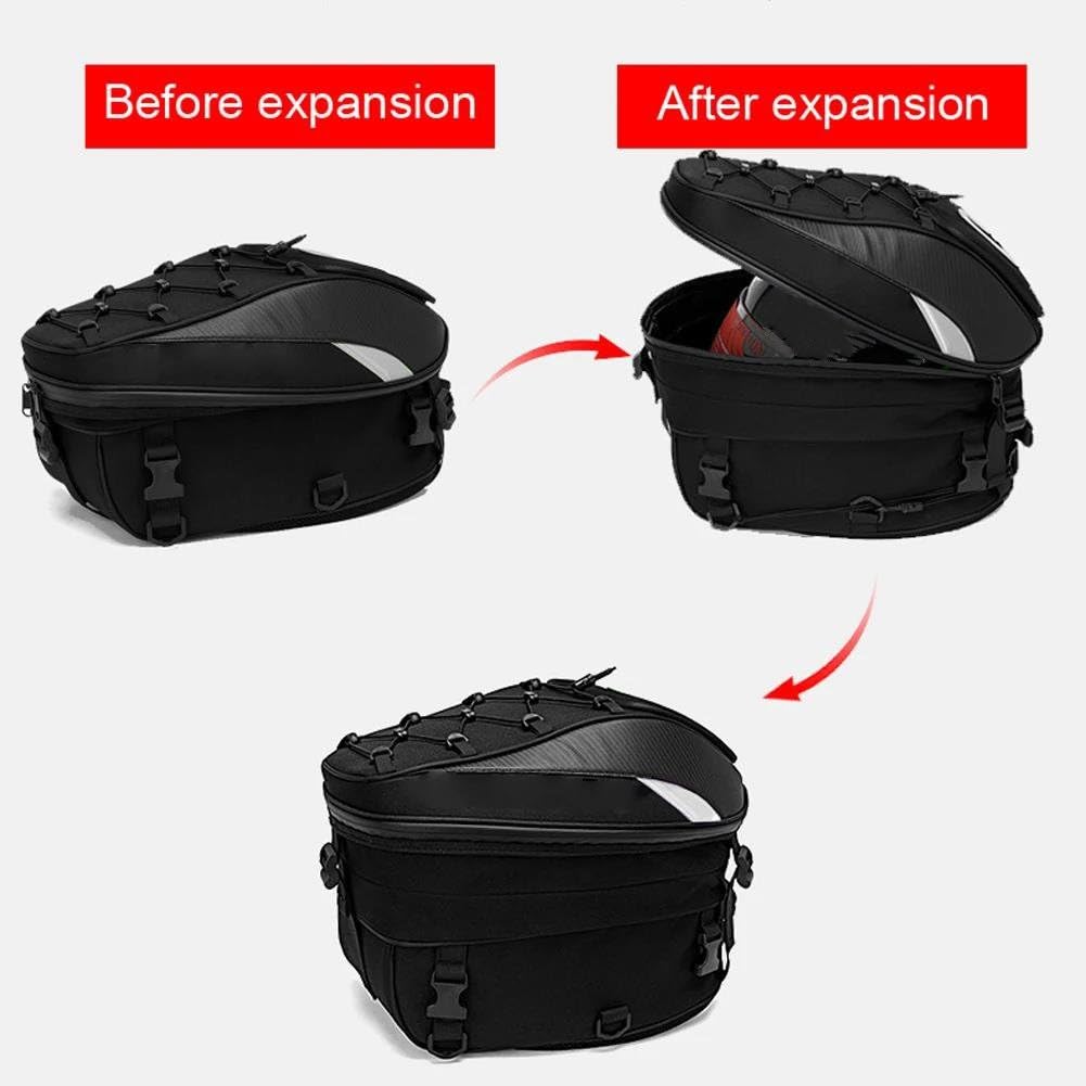 Borsa portaoggetti moto Zaino Sella Posteriore 30-40 Litri Capiente E Impermeabile Moto Con Doppio Uso Per Casco