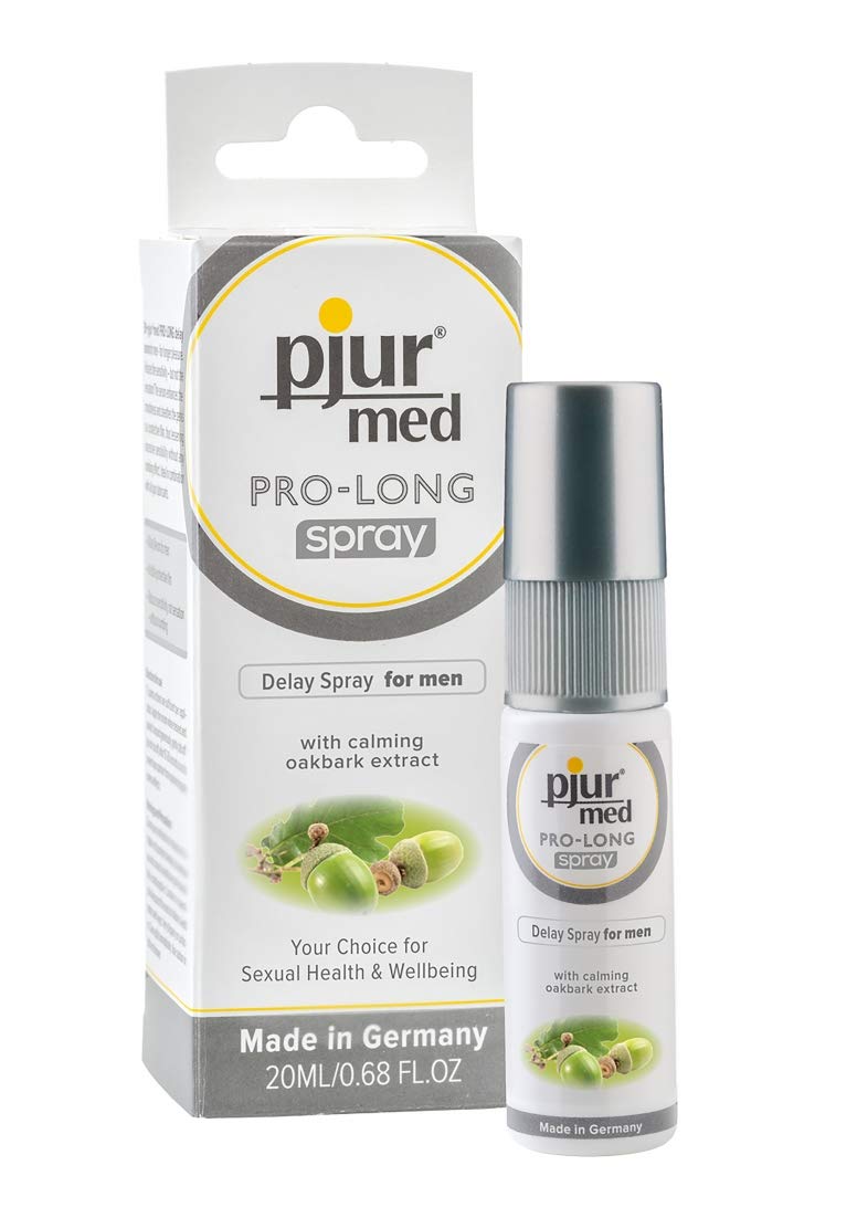 pjur med PRO-LONG spray - Spray retardant pour homme - À l'extrait d'écorce de chêne - Réduit l'hypersensibilité (20ml)