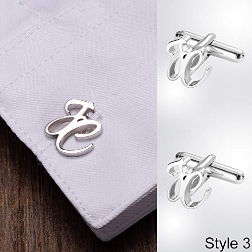 Mancuernillas personalizadas para hombre en acero y plata miniatura 4
