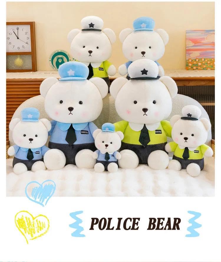 Image of Cionum Soft Plush Toy for Kids - Cute Stuffed Animal Soft Toy - Soft Cuddly Toy for Baby Boys & Girls, Return Gift & Room Decor -Random Color Police Teddy 25cm