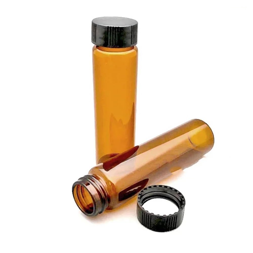 CHUIXISH Brown Reagent Bottles 2/3/5/10/15/30/40/50/60ml Sample Bottles For Laboratory(50ml 10pcs)