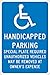 NMC TMS322G Handicapped Parking - Special Plate Required Sign, Massachusetts - 12in. x 18in. Standard Aluminum Sign with Graphic
