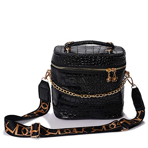 Image of Haute Sauce Textured Zip Lock Hand Bag with Chain Strap (AZ HSHB1050)