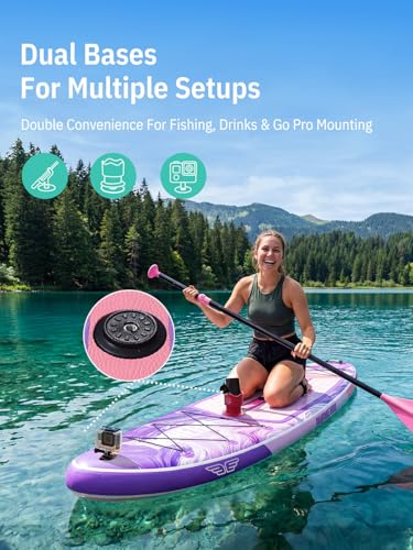 Image of Niphean (Extra Large) Inflatable Paddle Board, SUP for 2+1 People /Family 500lbs Capacity Stand Up Paddle Board with SUP Accessories, StabilTrac Fin Non-Slip Paddleboard for Adults