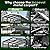 Jocoevol 12x20FT Heavy Duty Metal Carport, Outdoor Portable Car Garage w/Reinforced Support Rods & Windproof Ground Anchors, All-Season Versatile Outdoor Shelter for Car Boats Truck