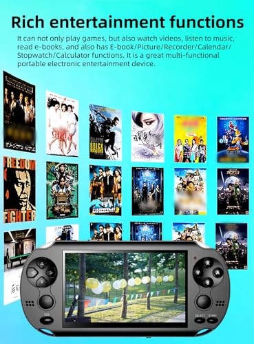 TAQY 4.3インチ デュアルジョイスティック ビデオゲームコンソール 2000ゲーム内蔵 複数のシミュレーター MP4/TV出力対応 旅行 ポータブル レトロ ゲーム機 電子玩具 70年代 80年代 / 90年代 懐かしいギフト